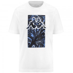 Men Kappa Logo Ezio T-Shirt White | RG8370521