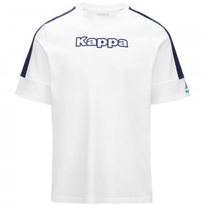 Men Kappa Logo Fagiom T-Shirt White | OR3925607