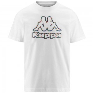 Men Kappa Logo Fario T-Shirt White | MU8517094