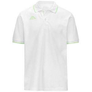 Men Kappa Logo Flu Polo Shirt White | FR3684952