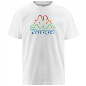 Men Kappa Logo Friodo T-Shirt White | AU6509837