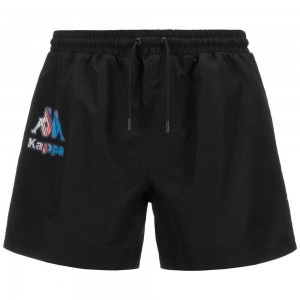 Men Kappa Logo Friogo Swimwear Black | QB9384572