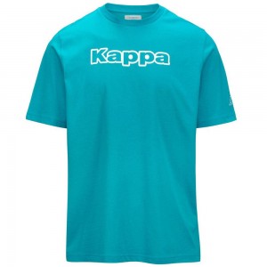 Men Kappa Logo Fromen T-Shirt Blue | OA9016728