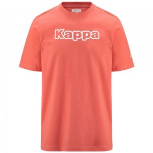 Men Kappa Logo Fromen T-Shirt Orange | QY2143576