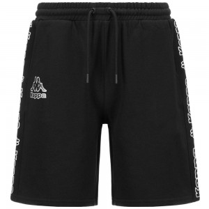 Men Kappa Logo Fulto Shorts Black | WQ0953247