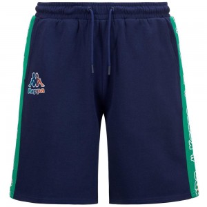 Men Kappa Logo Fulto Shorts Navy | KL8901476