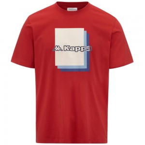 Men Kappa Logo Fuoviom T-Shirt Red | ZT3942860