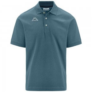 Men Kappa Logo Holiver Mss Polo Shirt Blue | PZ2681357