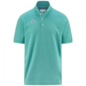 Men Kappa Logo Holiver Mss Polo Shirt Blue | WR7403268