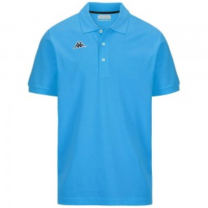 Men Kappa Logo Holiver Mss Polo Shirt Blue | KW4235861