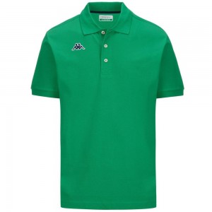 Men Kappa Logo Holiver Mss Polo Shirt Green | JH6098154