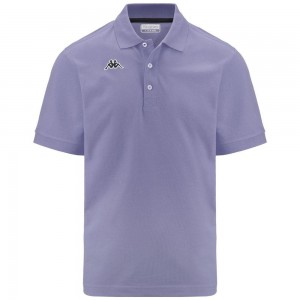 Men Kappa Logo Holiver Mss Polo Shirt Purple | OI3016825