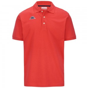 Men Kappa Logo Holiver Mss Polo Shirt Red | AS0826174