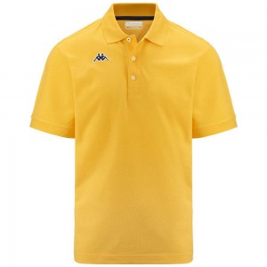 Men Kappa Logo Holiver Mss Polo Shirt Yellow | SF5138704