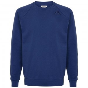 Men Kappa Logo Korpo Caimali Sweater Navy | CM5167094