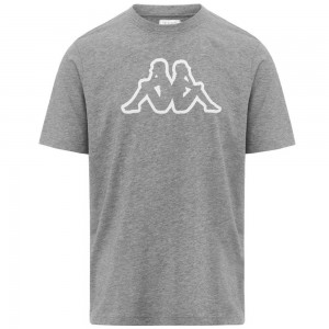 Men Kappa Logo Korpo Cromen T-Shirt Grey | LM8627039