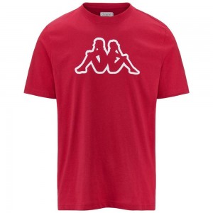 Men Kappa Logo Korpo Cromen T-Shirt Red | OG5039148