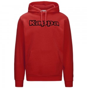 Men Kappa Logo Korpo Dafers Hoodie Red | FX7920384