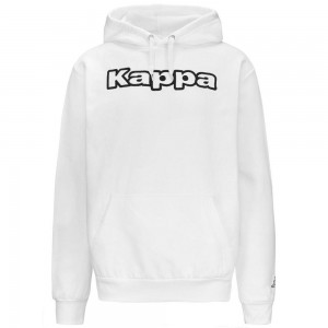 Men Kappa Logo Korpo Dafers Hoodie White | YA8126057