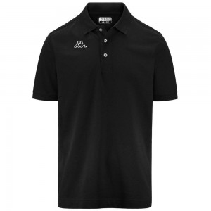 Men Kappa Logo Life Mss Polo Shirt Black | AW2397805