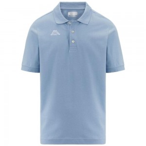 Men Kappa Logo Life Mss Polo Shirt Blue | ZV0174926