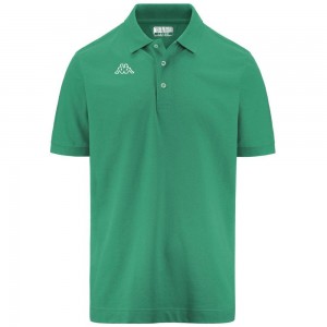 Men Kappa Logo Life Mss Polo Shirt Green | GM1203697