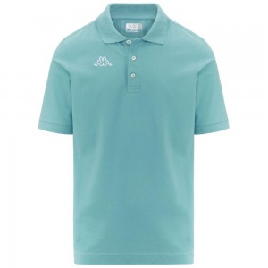 Men Kappa Logo Life Mss Polo Shirt Turquoise | LH0839641