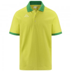 Men Kappa Logo Life Mss Polo Shirt Yellow | IP1736204