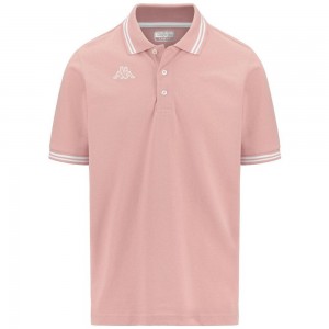 Men Kappa Logo Maltax 5 Mss Polo Shirt Pink | WY5396481