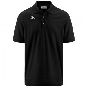 Men Kappa Logo Sharas Mss Polo Shirt Black | NU8420567