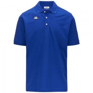 Men Kappa Logo Sharas Mss Polo Shirt Blue | FK3675082