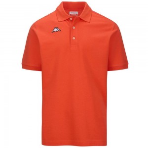 Men Kappa Logo Sharas Mss Polo Shirt Orange | JD8705329