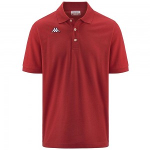 Men Kappa Logo Sharas Mss Polo Shirt Red | XO9836245