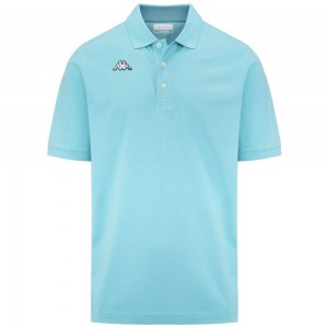 Men Kappa Logo Sharas Mss Polo Shirt Turquoise | OE5013286