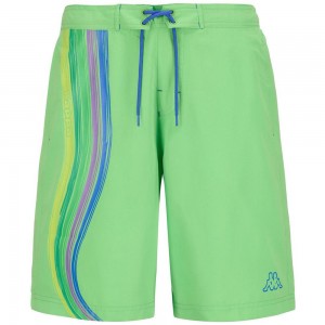 Men Kappa Logo Surf Swimwear Green | HB1695243