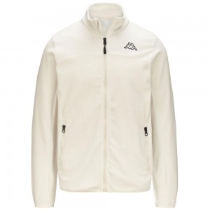 Men Kappa Logo Wind Jacket Beige | AK2783541