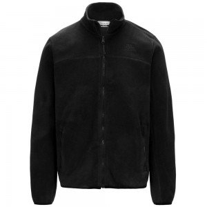 Men Kappa Logo Wind Jacket Black | RU6120574