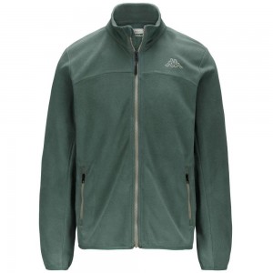 Men Kappa Logo Wind Jacket Green | ZL3792486