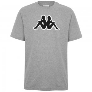 Men Kappa Logo Zobi T-Shirt Grey | LX1972036