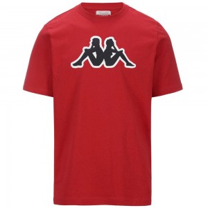 Men Kappa Logo Zobi T-Shirt Red | RO3986527