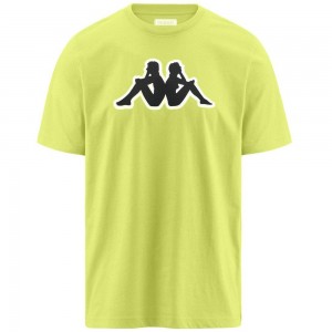 Men Kappa Logo Zobi T-Shirt Yellow | ZB2849016