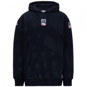 Men Kappa Utawi Flag Us Hoodie Navy | OU7316524