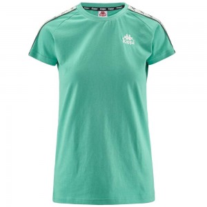 Women Kappa 222 Banda Apan T-Shirt Green | HU0975834