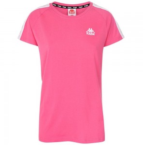 Women Kappa 222 Banda Apan T-Shirt Pink | HZ1453207