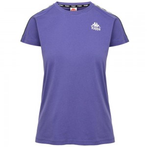 Women Kappa 222 Banda Apan T-Shirt Purple | EV9652374