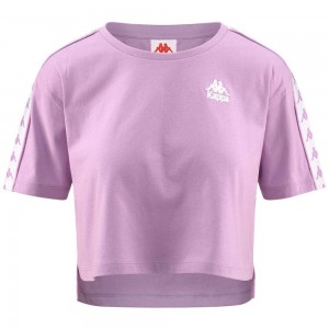 Women Kappa 222 Banda Apua T-Shirt Pink | DL6473085