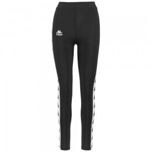 Women Kappa 222 Banda Atui 2 Pants Black | JI7125386