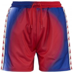 Women Kappa 222 Banda Sacha 2 Graphik Shorts Red | AT9054236