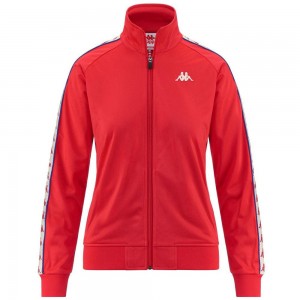 Women Kappa 222 Banda Wanniston Slim Jacket Red | WQ6283794