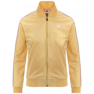 Women Kappa 222 Banda Wannistoni Slim Jacket Yellow | QG0728954